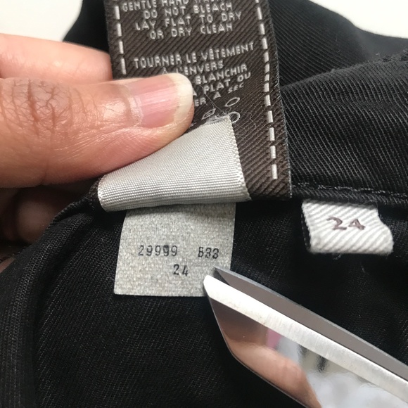 7 for All Mankind Women’s Lyocell Twill Moto Ankle Zip‎ Crop Pants Black Sz 24 - Picture 12 of 12